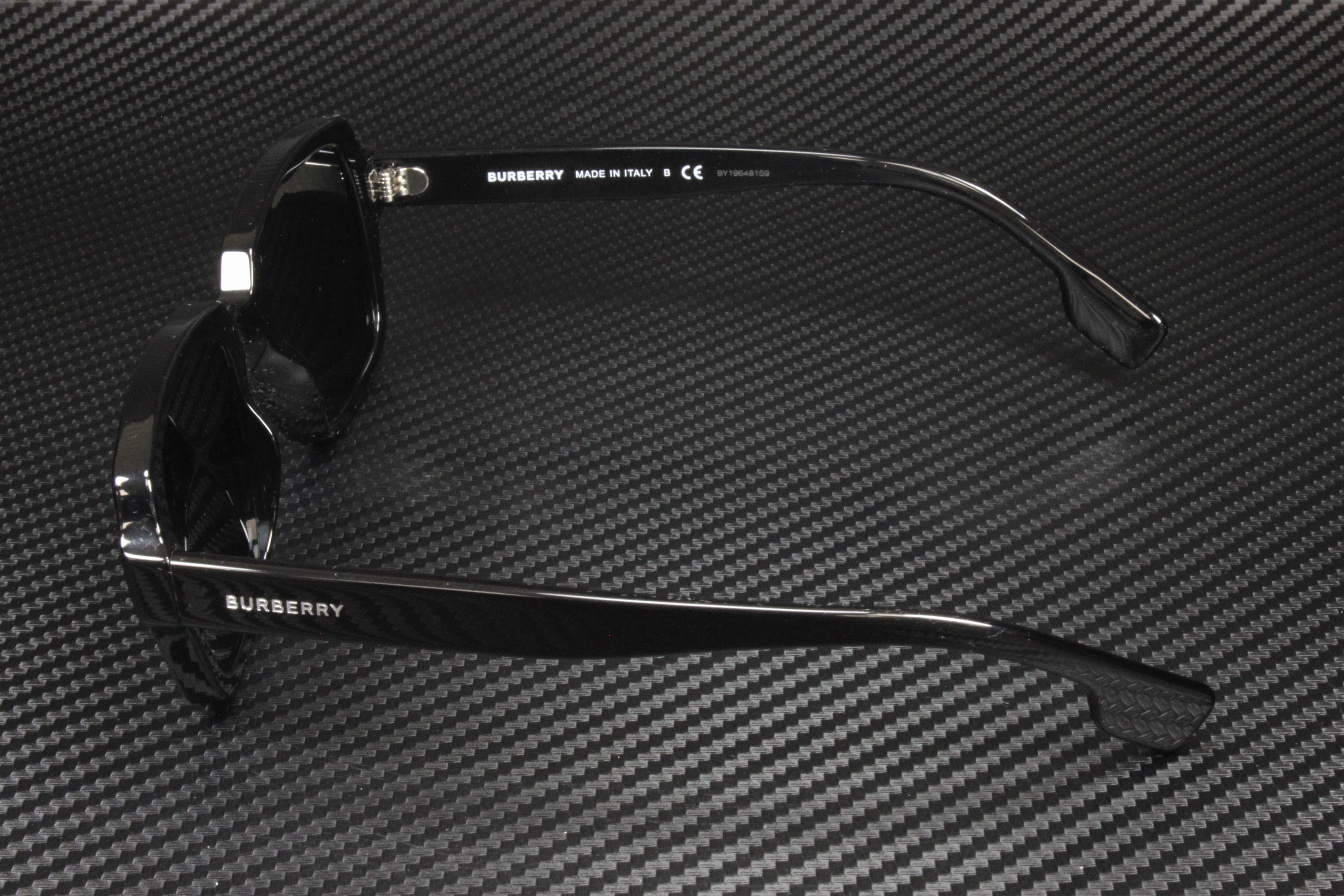 Burberry Eldon BE 4349 Plastic Unisex Rectangle Sunglasses Black 51mm Adult