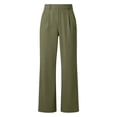 thumbnail image 4 of Tumotour Business Pant for Women Plus Size Stretchy Pleated Pull On Dress Trousers High Waist Elastic Wide-Leg Pants Work Trousers with Pocket, 4 of 10