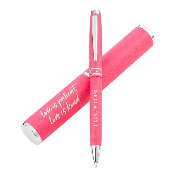 Love Is Patient, Love Is Kind Pink Gift Pen – 1 Corinthians 13:4–8