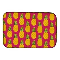Carolines Treasures BB5136DDM Pineapples on Pink Dish Drying Mat 14 x 21" multicolor