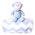 thumbnail image 5 of Baby Unisex Soft Blanket with Small Plush Toy Blue Monkey, 5 of 9