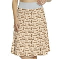 thumbnail image 1 of Women's New York Landmarks USA Empire State A-line Printed Skirt Casual Wear, L, Sand Brown Pale Brown, by Ambesonne, 1 of 6