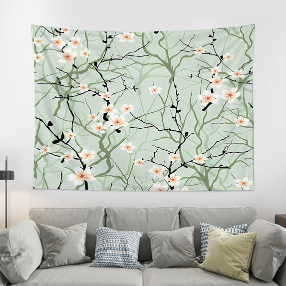 Floral Tapestries Fashion Flowers Tapestry Wall Hanging Plant for Bedroom