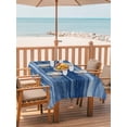 thumbnail image 2 of Outdoor Tablecloth with Umbrella Hole for Patio/Picnic/Party/Camping, Navy Blue Waterproof Table Cloth Rectangle Table Cover Washable, Vintage Modern Abstract Art Ombre (52"x 70"), 2 of 8