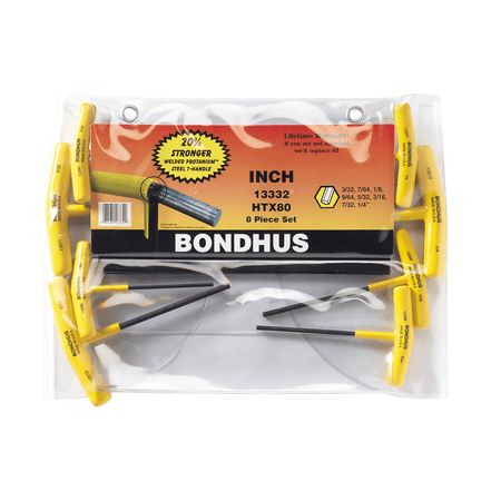 Bondhus Corp. 8pc Set Graduated T-Hnds 3/32-