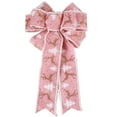 thumbnail image 3 of Coxeer Christmas Bows Linen DIY Large Ribbon Bows Wreath Bowknots Tree Topper Bows, 3 of 4