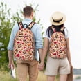 thumbnail image 4 of Balery Skull Retro record lips Mochila Clásica Impresa Básica para Viaje, Mochila Escolar Resistente al Agua, Mochila de Lona con Correas Ajustables-Medium, 4 of 5