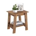 thumbnail image 1 of Table d'Appoint à 2 Niveaux, Table d'Appoint avec Tablette de Rangement, Table de Canapé Table de Nuit pour Entrée, Style Ferme, Salon, Assemblage Facile, 1 of 8