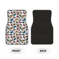 thumbnail image 2 of Honeii Colorful Flying Butterflies Print Car Foot Mat Four-Piece Set - Front & Rear Universal Car Floor Mats for SUVs, Trucks, Sedans, 2 of 7
