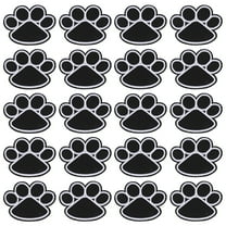 Ortofally 20pcs Paw Patches On Embroidered Patches Footprint Applique Stickers For DIY Clothes Dress Jeans Crafts