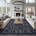 Mathematics Equations Area Rugs 5'x7', Small Throw Rugs for Laundry ...
