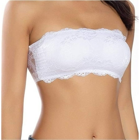 

Sherrylily Women Trapless Bustier Lace Seamless Bra Lace Buckle Underwear