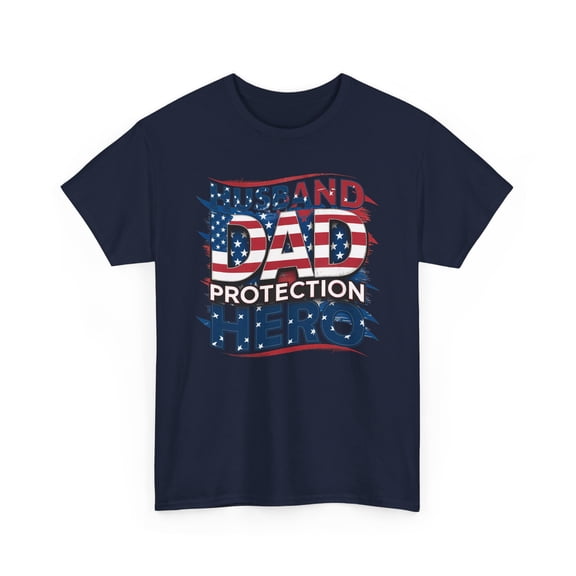 Husband Dad Protection Hero for Dad father gift Unisex Cotton Tee