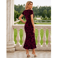 thumbnail image 3 of otnbgsr Women Floral Maxi Dress 2026 Summer Mesh Bodycon Long Dress Ruched Casual Beach Vacation Party Dress, 3 of 7