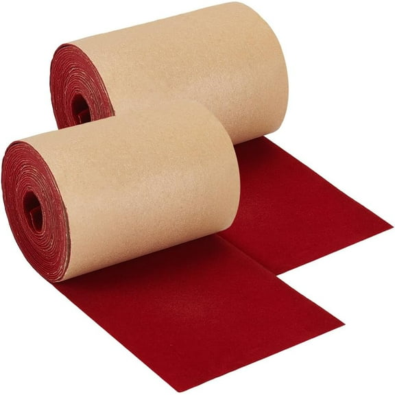 8 Yards Adhesive Velvet Flocking Liner for Jewelry Drawer Craft Fabric Peel Stick Dark Red 100x0.5mm