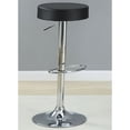 thumbnail image 2 of Coaster Contemporary Faux Leather Round Adjustable Bar Stool in Black, 2 of 3