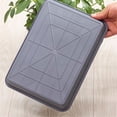 thumbnail image 3 of Platillo rectangular for plantas de jardín, bandeja de goteo de resina for macetas de interior y exterior, color gris, 3 of 7