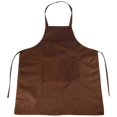 thumbnail image 3 of Plain Apron Front Pocket for Butchers Kitchen Cooking Craft Baking Waiter - Brown, 3 of 5