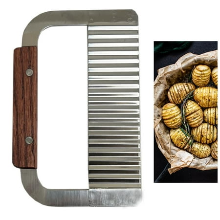 

Crinkle Cutter Slicer Wavy Potato Dough Vegetable Blade Knife Stainless Steel !!