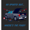 thumbnail image 2 of Go Sports! But Where's the Food? Kids Black Long Sleeve Hoodie-Small, 2 of 3