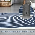 thumbnail image 5 of HOMERRY Area Rugs 9' x 12' for Living Room Washable Navy Blue Lines Print Rug Contemporary Abstract Soft Foldable Thin Floor Cover for Bedroom, 5 of 7