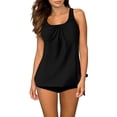 thumbnail image 2 of 2 Piece Swimsuit for Women Loose Fit Tankini Top with Bottom High Waisted Tummy Control Swimwear Summer Clothes, 2 of 6