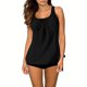 thumbnail image 1 of Trajes de baño para mujer, Trajes de baño para mujer, Traje de baño bikini sin mangas de color liso para mujer, Traje de baño push-up acolchado, Conjuntos de blusa y traje de baño para mujer, Traje de, 1 of 7