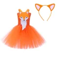 thumbnail image 2 of Disfraces de Halloween de zorro animal para niñas, vestido de tutú para fiesta de cumpleaños, atuendo para sesión de fotos de niñas pequeñas, ropa de carnaval para niños, 2 of 5