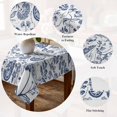 thumbnail image 5 of Boho Blue Floral Table Cloth Waterproof Tablecloths, Vintage Farmhouse Paisley Plant Leaf Tablecloth Dining Table Cover for Kitchen Party Tabletop Outdoor, Square Tablecloth 54x54 Inch, 5 of 9