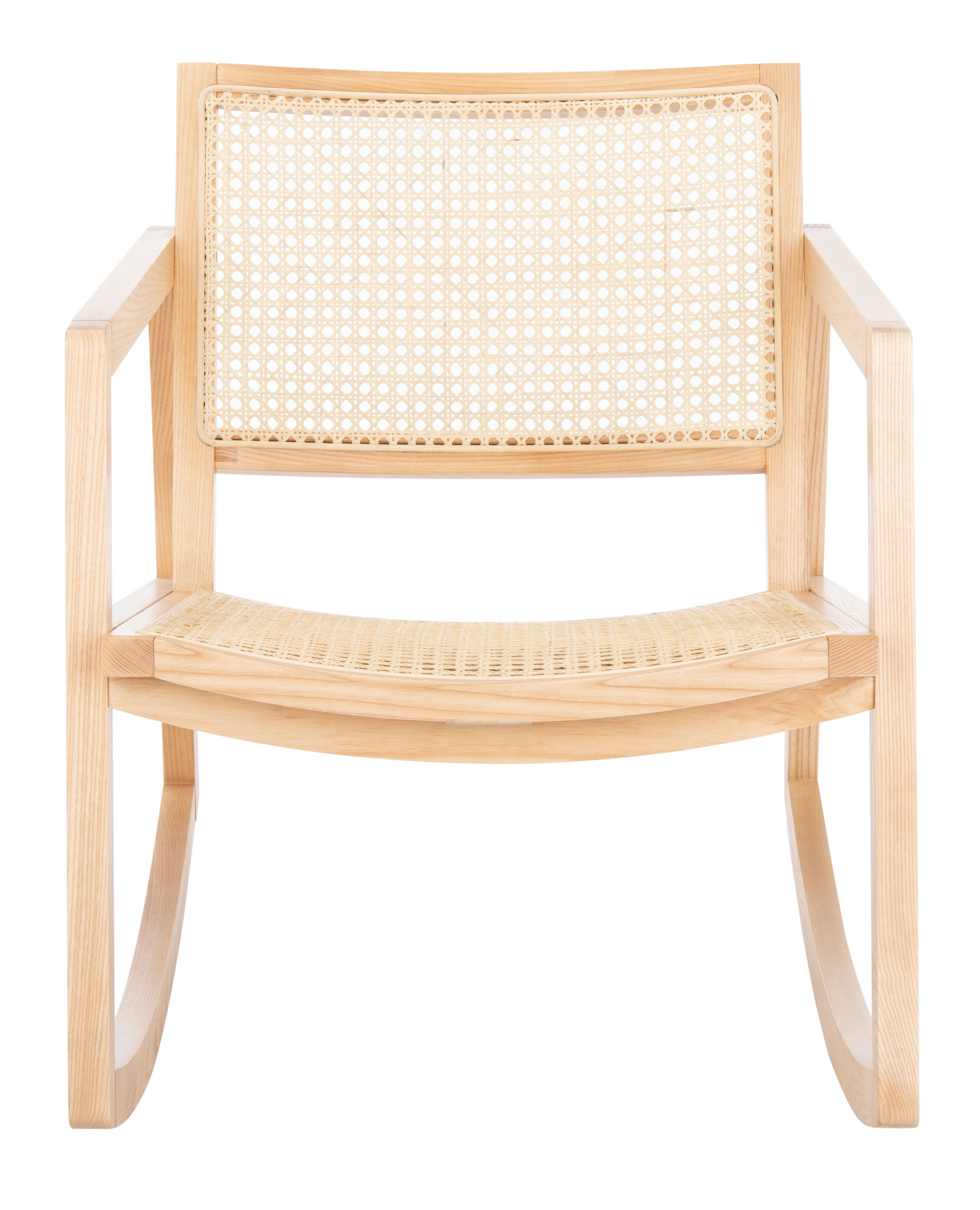 SAFAVIEH Couture Perth Coastal Solid Rattan Rocking Chair, Natural