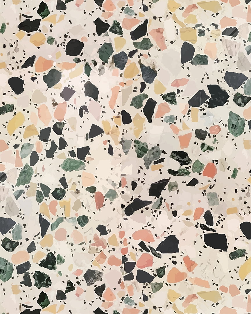 Mojave Terrazzo Removable Contact Paper, Shelf and Drawer Line, Peel