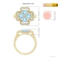 thumbnail image 5 of ANGARA Natural Heart-Shaped 1.4 ct Aquamarine Clover Ring in 14K Yellow Gold for Women (Size-5mm) | March Birthstone, Birthday, Anniversary, Jewelry Gift for Women | Natural Aquamarine Ring, 5 of 9