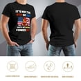 thumbnail image 5 of It's Not The 4th of July Until My Wiener Comes Out Playful Men's Cotton Short Sleeve HD Print Tee for Casual T-Shirt Crew Neck Top Black M, 5 of 7