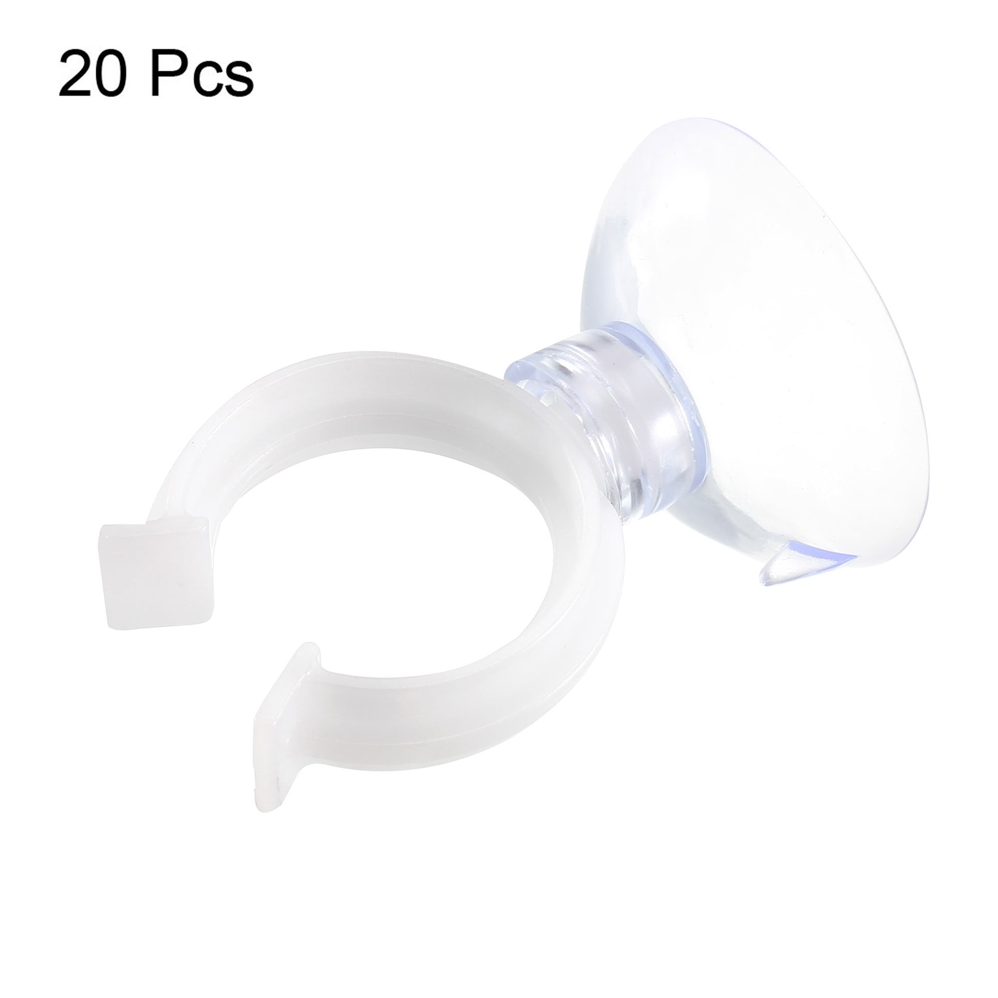 20Pcs Aquarium Suction Cup Clips Airline Tube Holders Clamps for Fish Tank Clear