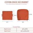 thumbnail image 7 of Pakunoda 22" X 24" Patio Furniture Cushion Covers, 2 Set of Waterproof Outdoor Deep Seat Cushion Replacement Slipcovers, Outdoor Cushion Covers with Zipper for Patio Furniture, Orange, 7 of 7