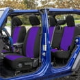 thumbnail image 3 of For Jeep Wrangler JL 4DR 2018-2023 FH Group Neoprene Custom Fit Car Seat Covers Full Set - Purple, 3 of 9
