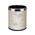 thumbnail image 4 of Pu Garbage Can Without Lid Paper Basket (beige Gold Circle), 4 of 5