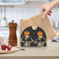 thumbnail image 2 of Yayeee Napkin Holder for Table Set of 2 Kitchen Paper Tissue Organization, Halloween Skeleton Moon, 2 of 8