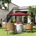 thumbnail image 2 of Outsunny Parasol de Jardin 9,7 Pi Pare-Soleil Parasol Banane Déporté Rouge Vin, 2 of 10