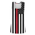 thumbnail image 4 of Wycnly Womens 4th of July Tank Tops Casual Pleated Hem Shirts Independence Day Tunic Vest Summer Fashion Star USA Flag Print Square Neck Sleeveless Blouse Black l, 4 of 4