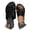Black, variant on Elegant Open Toe Slide Sandals Soft Thin Strap Low Heel Slippers For Women Summer Casual Wear