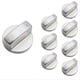 thumbnail image 2 of 8 PCS Metal Silver Gas Stove Cooker Knobs Adapter Oven Switch, 2 of 5