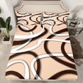 thumbnail image 2 of Homewish Abstract Stripes 4-Piece Full Size Sheets For Teens Boys Girls,Geometric Lines Bed Sheets,Vintage Aesthetic Lightweight Sheet Sets,Ultra Soft Home Decor, 2 of 7