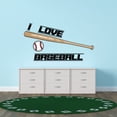 thumbnail image 3 of Sports Wall Decals for Boys Bedroom - Baseball and Bat on White Background Bat DIY & Creativity Boy Girl Bedroom Wall Sticker - Size: 20 In x 10 In, 3 of 4