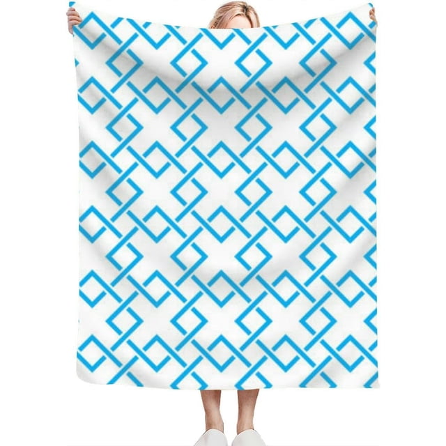 A Blue Stripes Forms a Geometric Shape Similar to a Rhombus Repeating Throw Blanket for Couch Bed Soft Cute Fleece Fuzzy Spring Summer Throw Blankets Cozy Living Room Throw Blanket for Chair