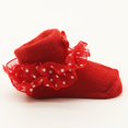thumbnail image 2 of 1PC Infant Newborn Toddler Baby Girls Sock， Children Princess Bowknot Lace Flowers Short Socks Cotton Ruffle Frilly Trim Ankle Socks, 2 of 4