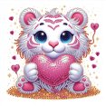 thumbnail image 1 of 5D DIY Kit Con Forma Especial Parcial Tigre 30x30cm, 1 of 9