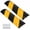 3.3FT*2pcs, variant on 6 ft/84'' Rubber Speed Hump, 22000 Lbs Capacity Heavy Duty Traffic Speed Bump, with High Reflective Yellow Strip 4 Expansion with 2 End Cap for Asphalt Concrete Gravel Driveway Road