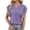 Purple, variant on Fiaer Summer V-Neck T Shirts for Women Puff Sleeve Casual Blouses Tops Solid Color Soft Comfy Boho Tees White XL