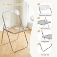 thumbnail image 4 of WXJHL Folding Chair 6 Pack Acrylic Foldable Portable Plastic Chair,Easy to Use and Store Comfortable Portable Party Chairs for Home,Office,Party,Comfy,Transparent Crystals, 4 of 6